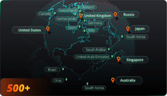  Gioca a titoli di tutto il mondo grazie a oltre 500 server globali